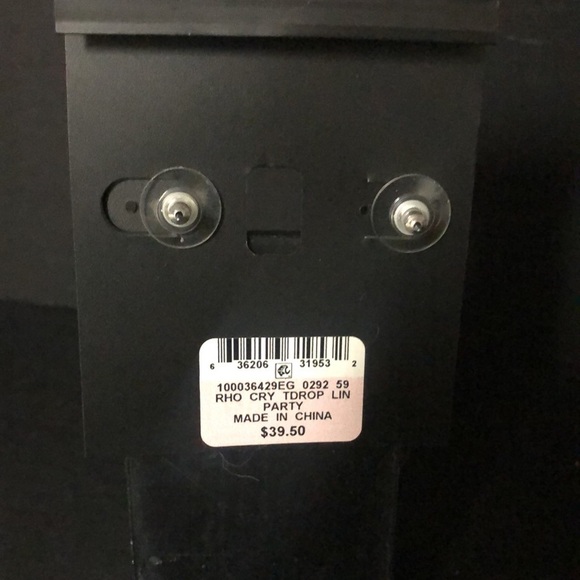 INC crystal teardrop party blinged out earrings​ - Picture 6 of 6